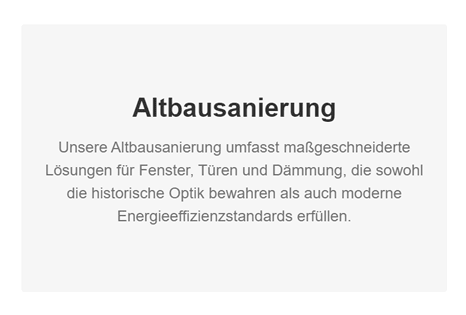 Altbausanierung für  Waal